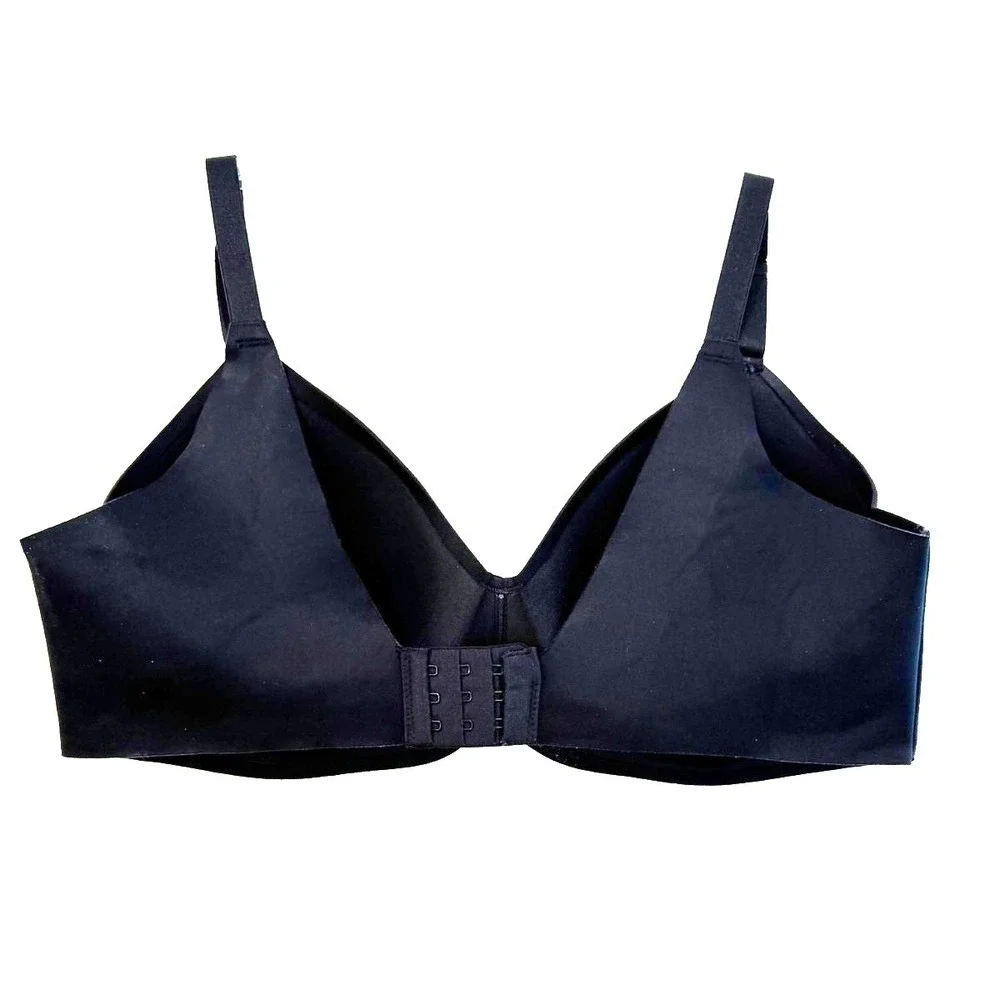 Soma Vanishing Back Full‎ Coverage Wireless Bra Black Size 38D